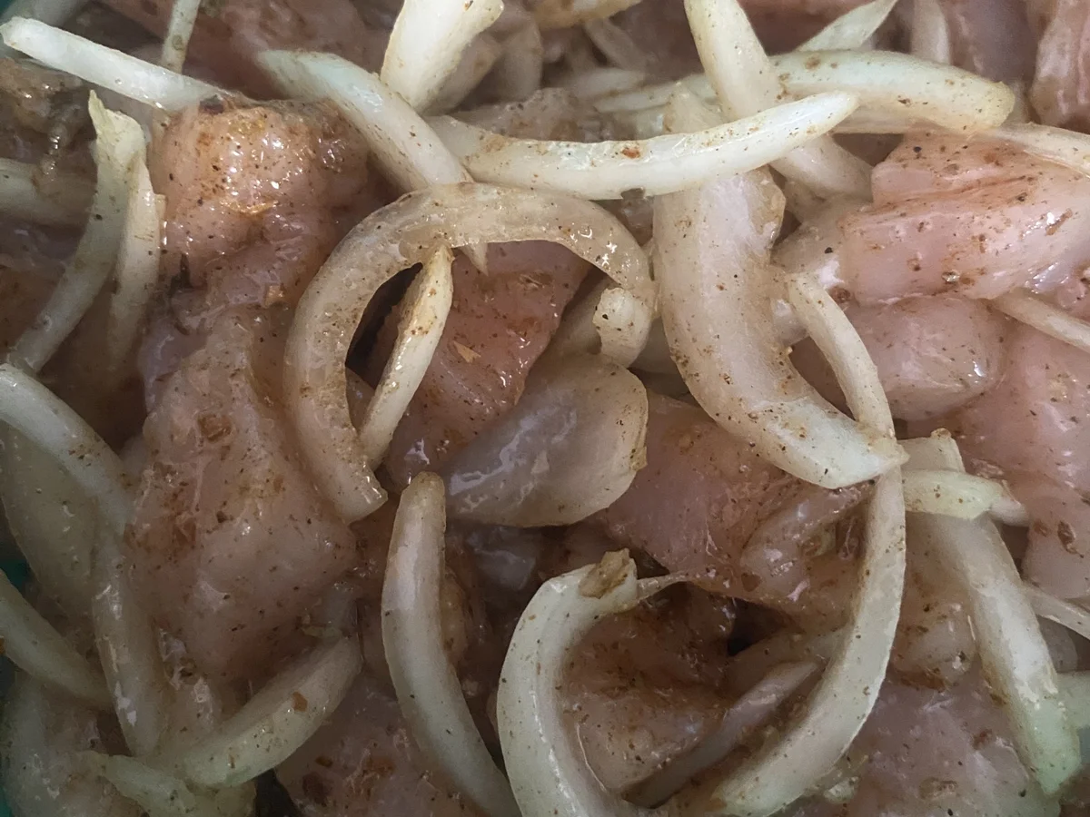 Hähnchengyros in Metaxasoße überbacken - Rezept - Bild Nr. 16735