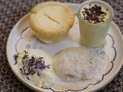 Cheesecake mit Zitronenmelissen-Sorbet und Schokomousse - Rezept - Bild Nr. 16735