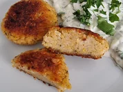 Linsen-Reis-Bratlinge mit Gurkensalat - Rezept - Bild Nr. 16735