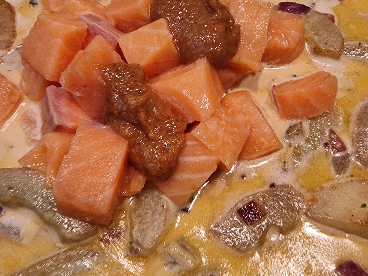 Rezept: Schmorgurken-Lachs-Pfanne Bild Nr. 16762 Schmorgurken-Lachs-Pfanne - Rezept - Bild Nr. 16762