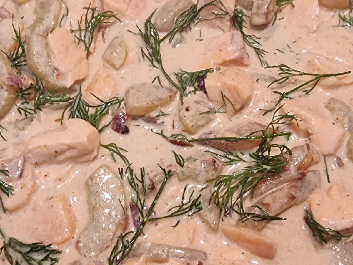 Rezept: Schmorgurken-Lachs-Pfanne Bild Nr. 16765 Schmorgurken-Lachs-Pfanne - Rezept - Bild Nr. 16765