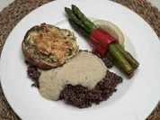 In Zitronen-Quinoa eingebettete Portobello-Pilze gefüllt mit Ricotta - Rezept - Bild Nr. 16751