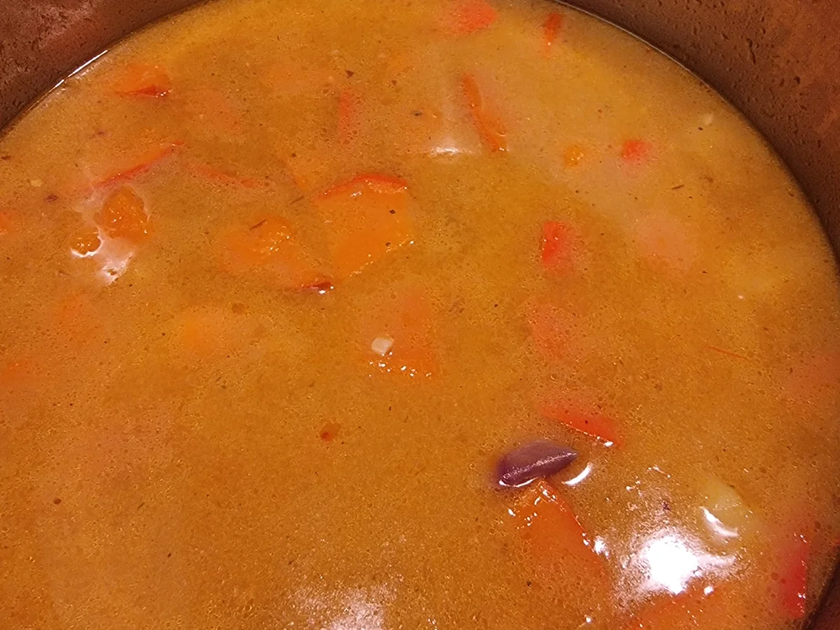 Kürbis-Suppe mit Spinat und Garnelen - Rezept - Bild Nr. 16760