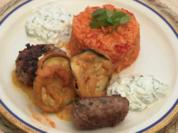 Hackbällchen mit Tomatenreis und gebackener Aubergine - Rezept - Bild Nr. 2