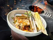 Gegrilltes Heilbuttsteak mit Muscheln und Fenchel (Sven Martinek) - Rezept - Bild Nr. 16751