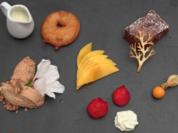 Apfelküechli mit Vanillesauce, Schoggitorf und Läckerli Mousse - Rezept - Bild Nr. 2