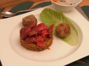 Tapas-Duett mit Schinken, Reis und Auberginencreme - Rezept - Bild Nr. 16751