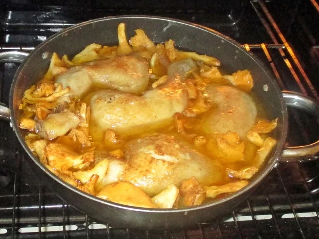 Hühnchenkeulen in Pfifferlingssoße - Rezept - Bild Nr. 16754