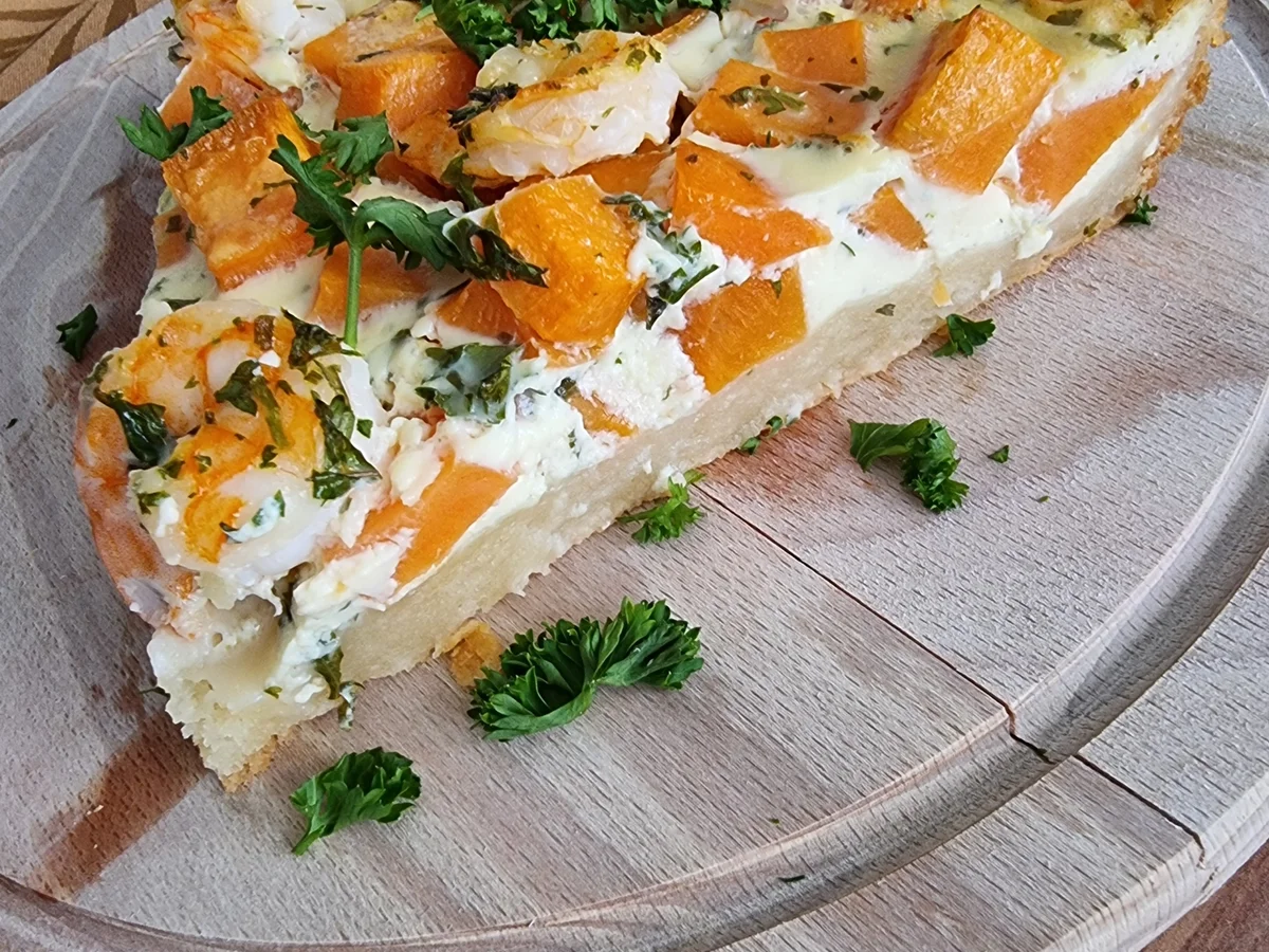 Süßkartoffel-Garnelen-Quiche - Rezept - Bild Nr. 16762