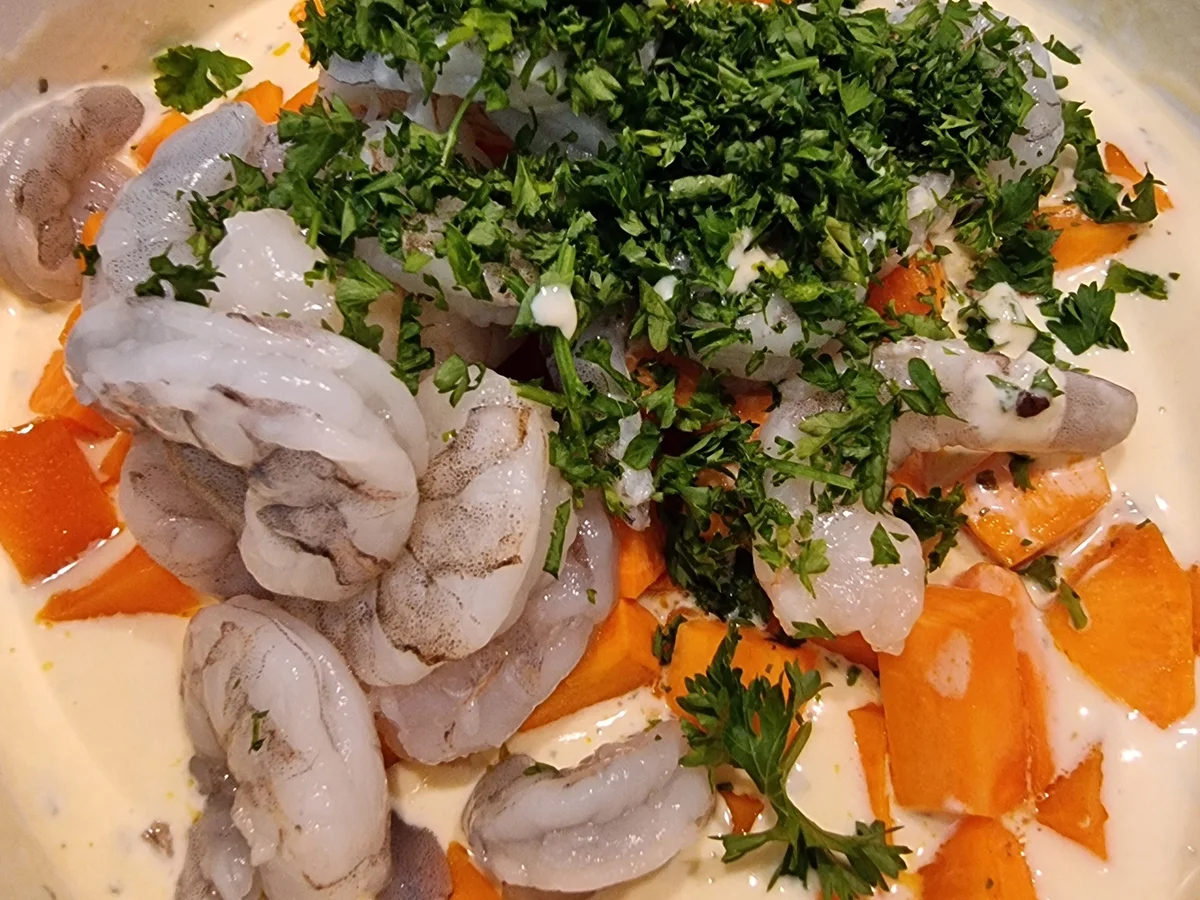 Süßkartoffel-Garnelen-Quiche - Rezept - Bild Nr. 16774