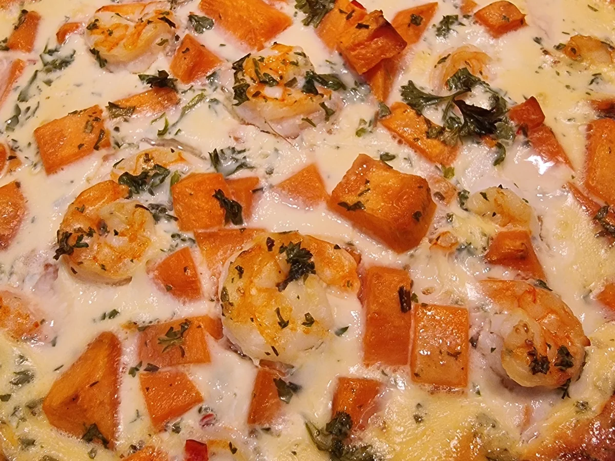 Süßkartoffel-Garnelen-Quiche - Rezept - Bild Nr. 16776