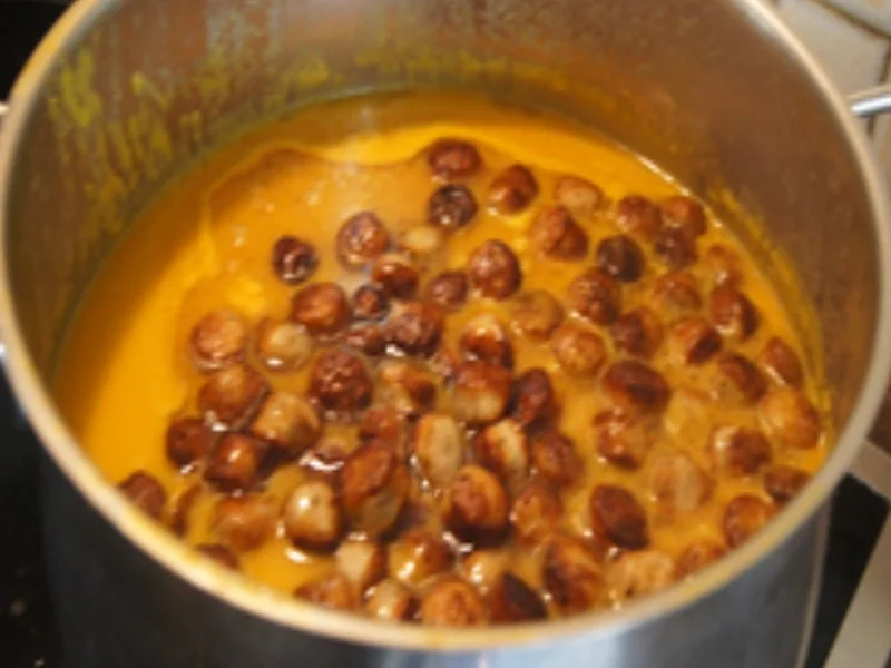 Asiatisch gewürzte Kürbissuppe mit Nürnberger Bratwürstcheneinlage - Rezept - Bild Nr. 13