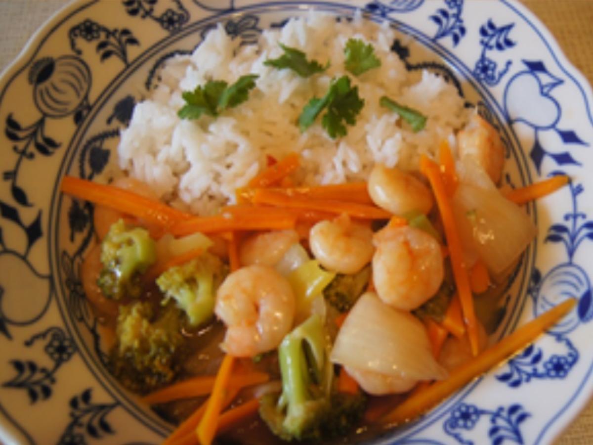 Shrimps-Wok Honkong mit Jasmin Reis - Rezept - Bild Nr. 18