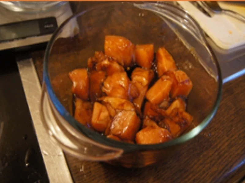 Chinesische Mie-Nudeln mit Ei und Gemüse und frittierten Hähnchenbrustfiletwürfeln - Rezept - Bild Nr. 5