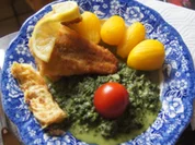 Pangasius-Filet mit Würz-Rahm-Spinat und Kartoffeln - Rezept - Bild Nr. 16797