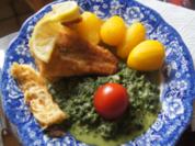 Pangasius-Filet mit Würz-Rahm-Spinat und Kartoffeln - Rezept - Bild Nr. 16797