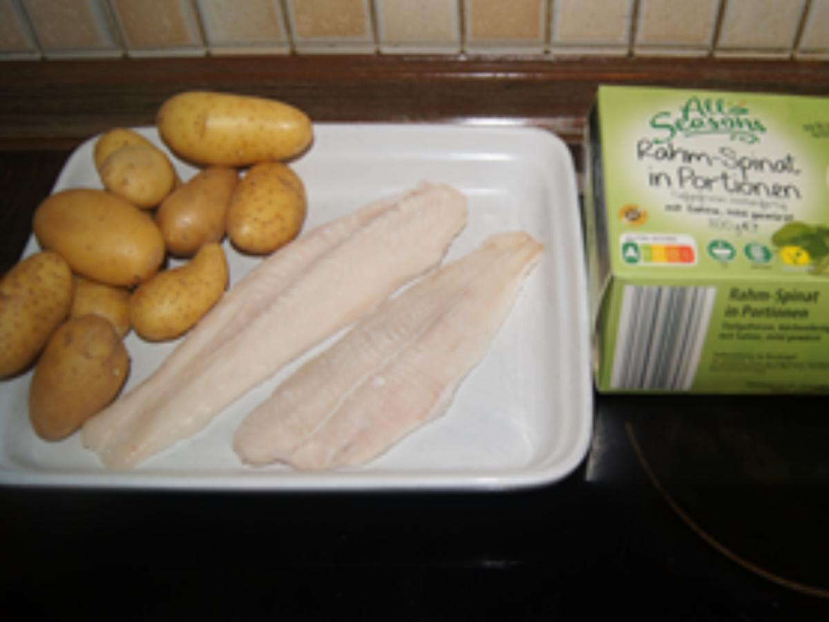 Pangasius Filet mit Würz Rahm Spinat und Kartoffeln - einfach - von MausVoh