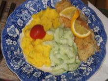 Seelachsfilet mit Gurkensalat und Kartoffelstampf - Rezept - Bild Nr. 2