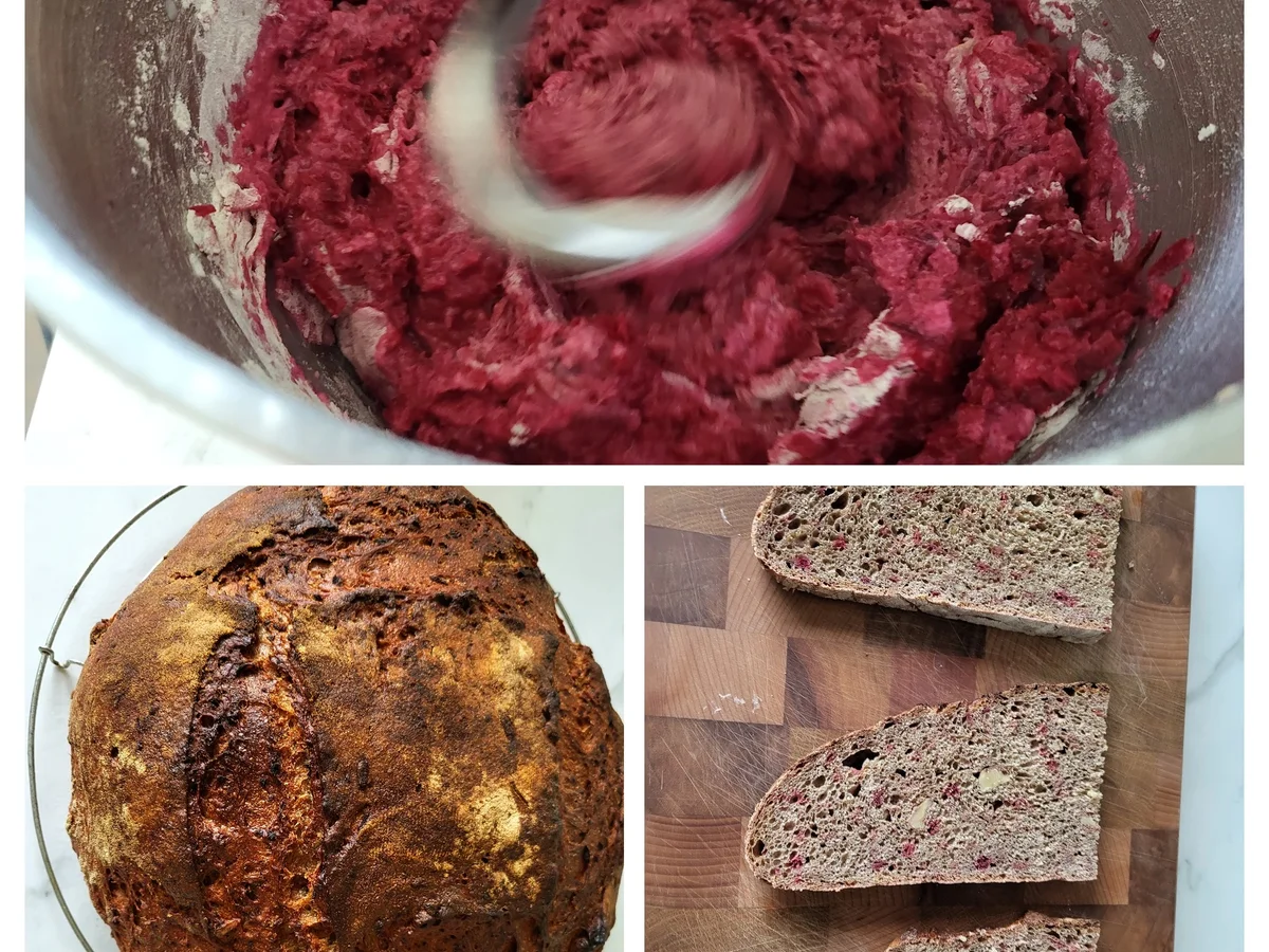 Matjesfilet auf Rote-Bete-Sauerteigbrot mit Honig-Senf-Zitronen Topping - Rezept - Bild Nr. 4