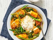 Spinatcurry mit Halloumi Käse - Rezept - Bild Nr. 16819