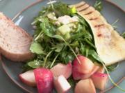 Sommersalat mit gegrillten Pfirsichen und gegrillter Zucchini - Rezept - Bild Nr. 2