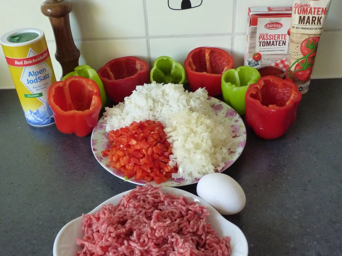 Paprikaschoten gefüllt - Rezept - Bild Nr. 16824