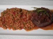 Rinderfilet mit Tomatenrisotto an Schalotten-Portwein-Sauce - Rezept - Bild Nr. 16822