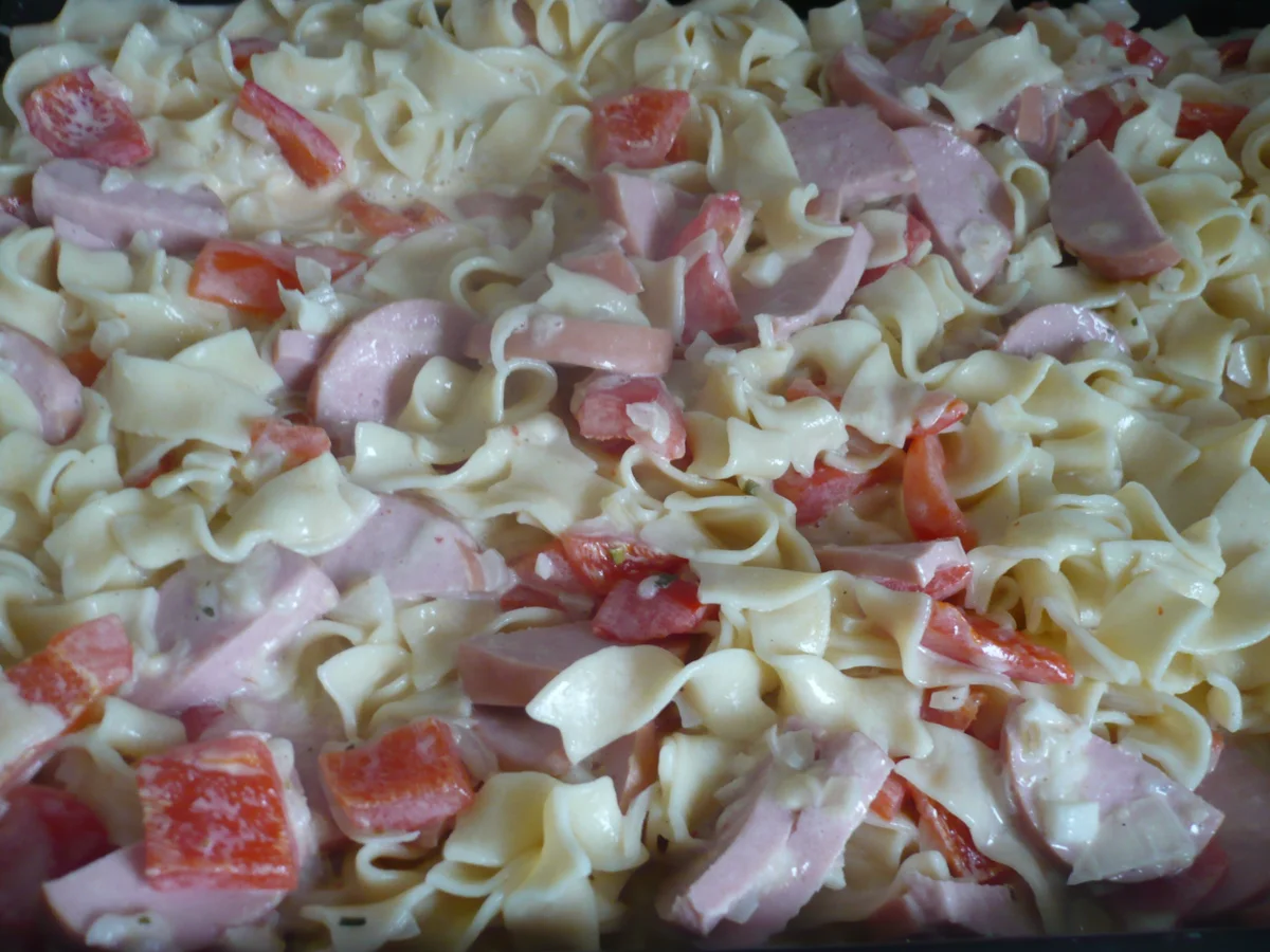 Rezept: Käsenudeln mit Fleischwurst Bild Nr. 7 Käsenudeln mit Fleischwurst - Rezept - Bild Nr. 7