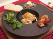 Riesengarnelen mit Fettuccine Nudeln auf Möhrengemüse - Rezept - Bild Nr. 16831