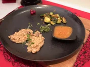 Spareribs mit Aprikosenrelish und Trüffelrisotto mit Zuchinigemüse - Rezept - Bild Nr. 16831