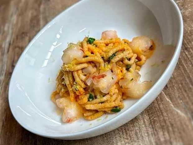 Rezept: Passatelli mit roten Garnelen (Sidney Hoffmann) Bild Nr. 16831 Passatelli mit roten Garnelen (Sidney Hoffmann) - Rezept - Bild Nr. 16831