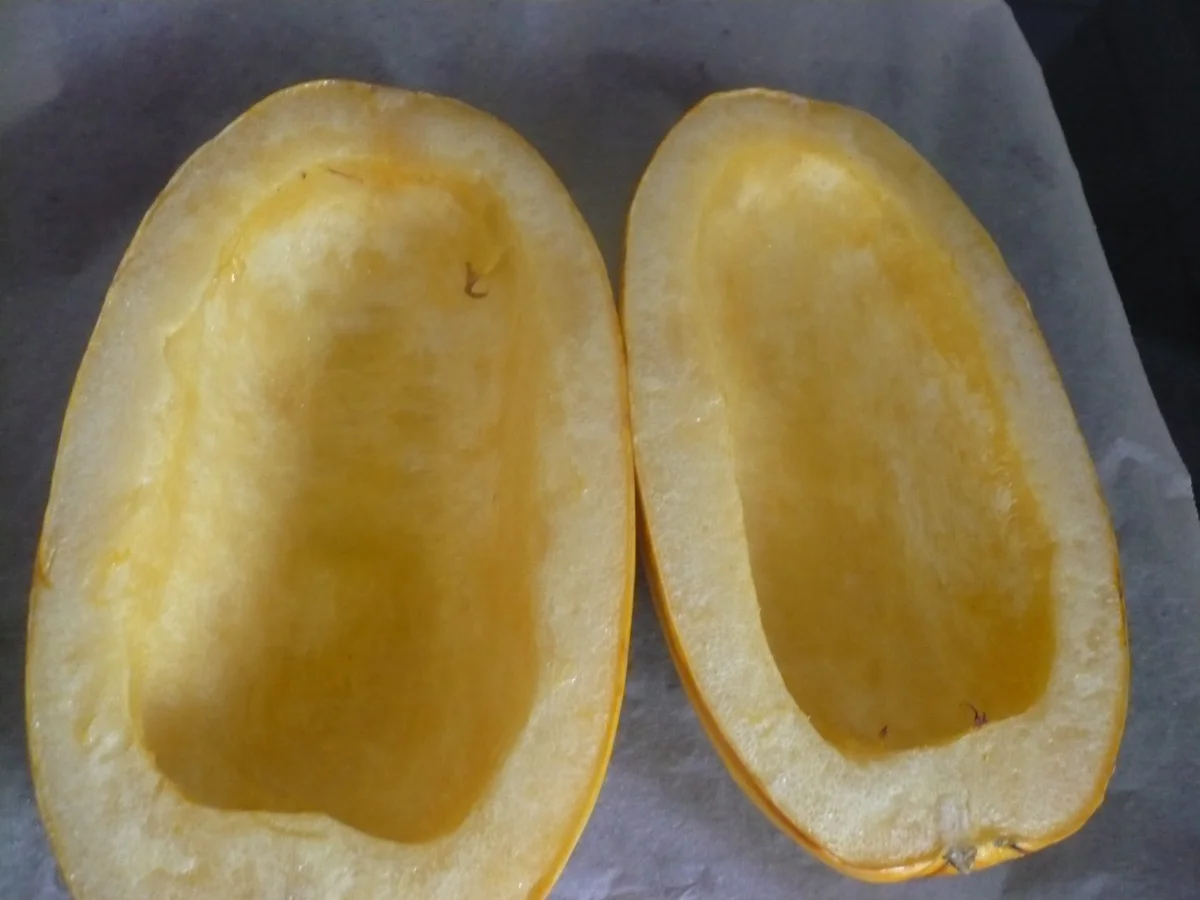 Spaghettikürbis mit Geschnetzeltem - Rezept - Bild Nr. 16838