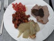 Kalbfleisch Saltimboca Art mit frittierten Auberginen und überbackenem Fenchel - Rezept - Bild Nr. 3