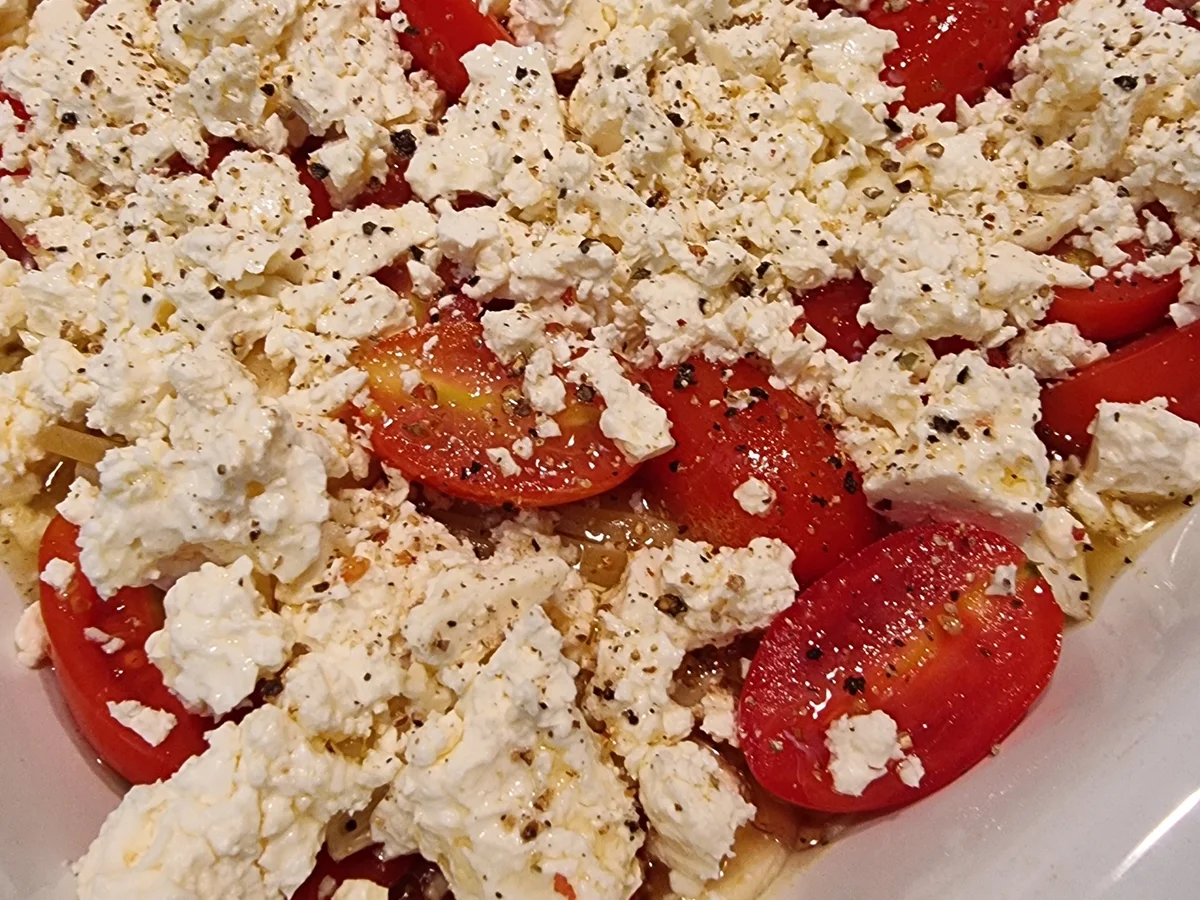 Rezept: Tomaten-Feta-Nudeln aus dem Ofen Bild Nr. 16861 Tomaten-Feta-Nudeln aus dem Ofen - Rezept - Bild Nr. 16861
