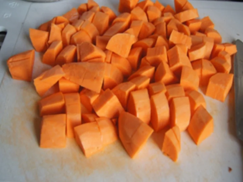 Rezept: Pangasius-Filet mit Zuckerschoten und Süßkartoffelstampf Bild Nr. 6 Pangasius-Filet mit Zuckerschoten und Süßkartoffelstampf - Rezept - Bild Nr. 6