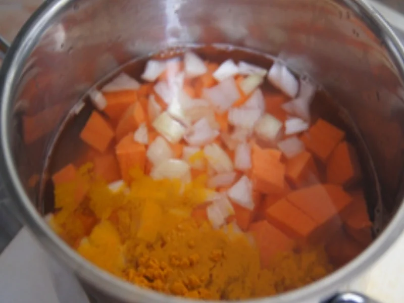 Rezept: Pangasius-Filet mit Zuckerschoten und Süßkartoffelstampf Bild Nr. 7 Pangasius-Filet mit Zuckerschoten und Süßkartoffelstampf - Rezept - Bild Nr. 7