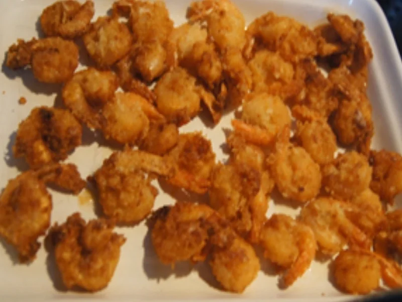 Rezept: Garnelen im Knuspermantel mit Zucchini-Paprika-Zwiebel-Gemüse und Basmatireis Bild Nr. 7 Garnelen im Knuspermantel mit Zucchini-Paprika-Zwiebel-Gemüse und Basmatireis - Rezept - Bild Nr. 7