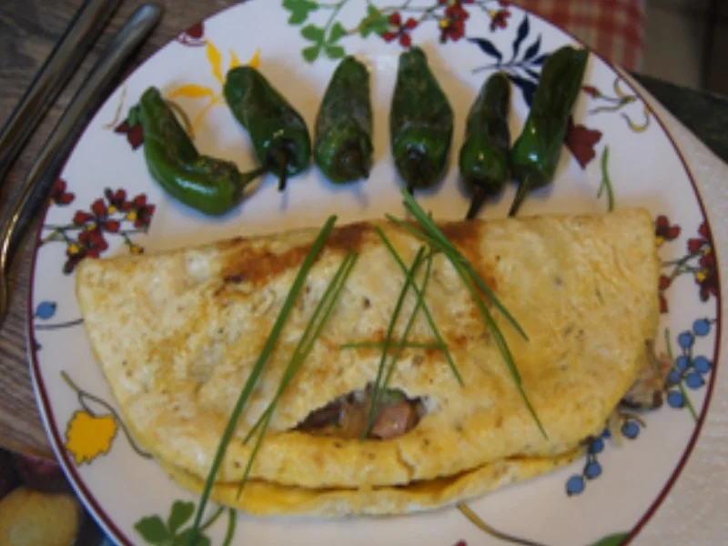 Steinpilz-Schinken-Omelett mit Pimentos - Rezept - Bild Nr. 18