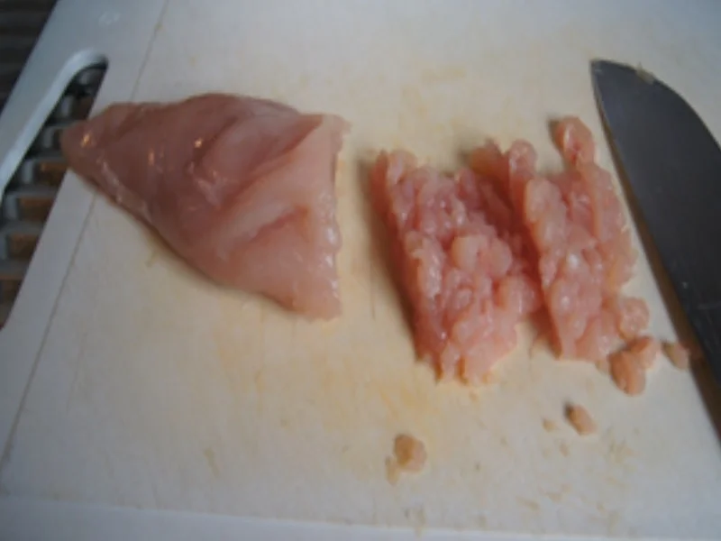 Rezept: Hähnchenbrustfilet-Buletten mit Chicorée- und Honig-Bundmöhren-Gemüse Bild Nr. 3 Hähnchenbrustfilet-Buletten mit Chicorée- und Honig-Bundmöhren-Gemüse - Rezept - Bild Nr. 3