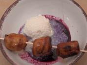 Kokoseis auf Traubenspiegel mit gebackener Banane - Rezept - Bild Nr. 2