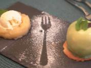 Apfelkompott mit Marzipanbiskuit, Shortbread und Apfelmousse - Rezept - Bild Nr. 2