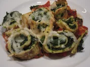 Pfannkuchen: Spinatpfannkuchen auf Zacusca-Tomaten-Gemüse - Rezept - Bild Nr. 16888