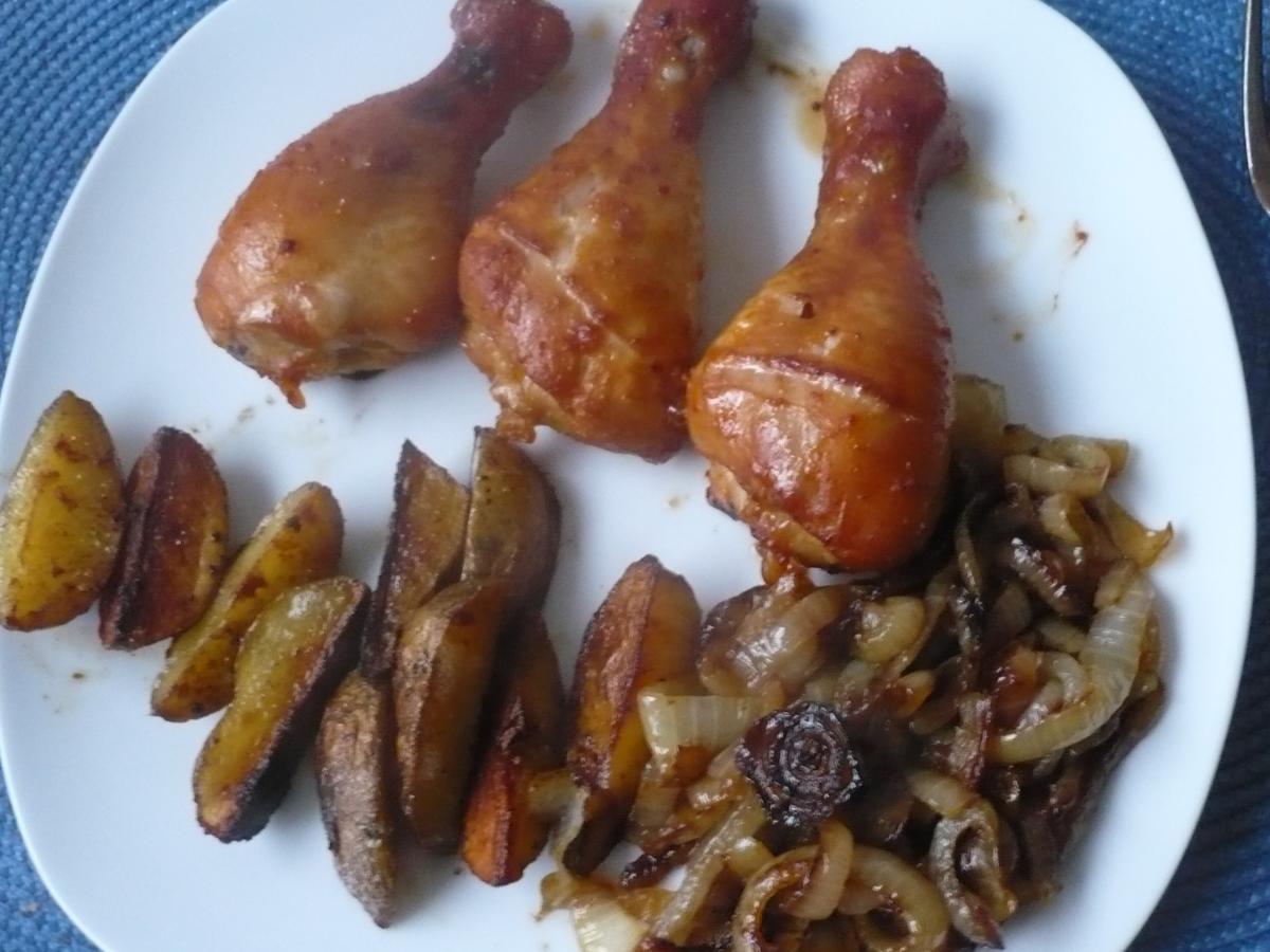 Marinierte Hähnchenkeulen aus dem Ofen - einfach - von rollimops