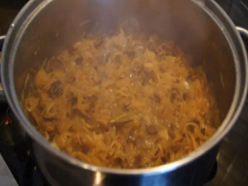Sauerkraut mit Steinpilzen und Bratkartoffeln - Rezept - Bild Nr. 16901