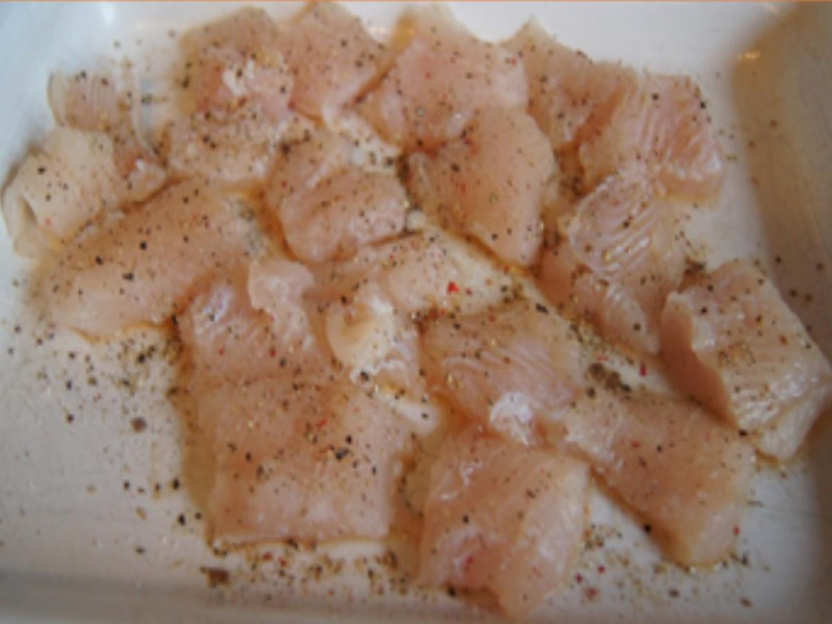 Knusper-Fischfilet auf Gemüsestreifen süß-sauer mit Basmatireis - Rezept - Bild Nr. 16891