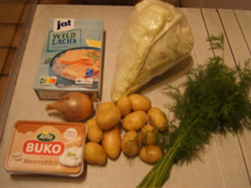 Lachs-Topf mit Spitzkohl und Drillingen - Rezept - Bild Nr. 3