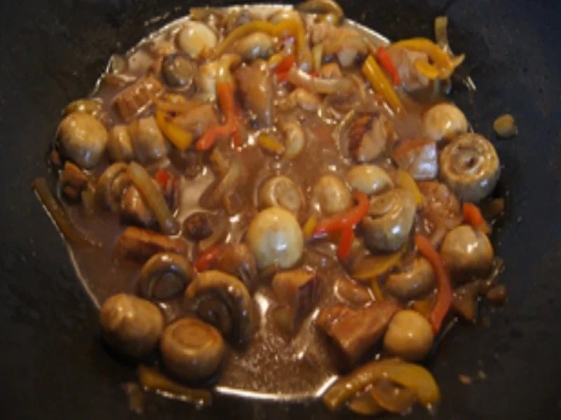 Hähnchenbrustfilet mit Champignons und Basmatireis - Rezept - Bild Nr. 16888