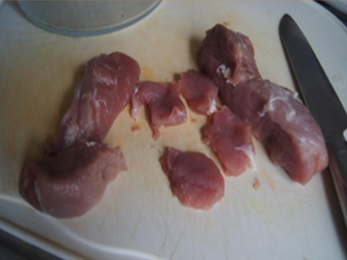 Schweinefilet mit Zwiebel-Paprika-Gemüse und Basmatireis - Rezept - Bild Nr. 16890