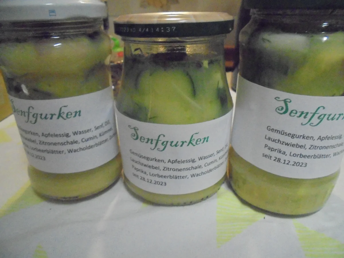 Rezept: Senfgurken Bild Nr. 16894 Senfgurken - Rezept - Bild Nr. 16894