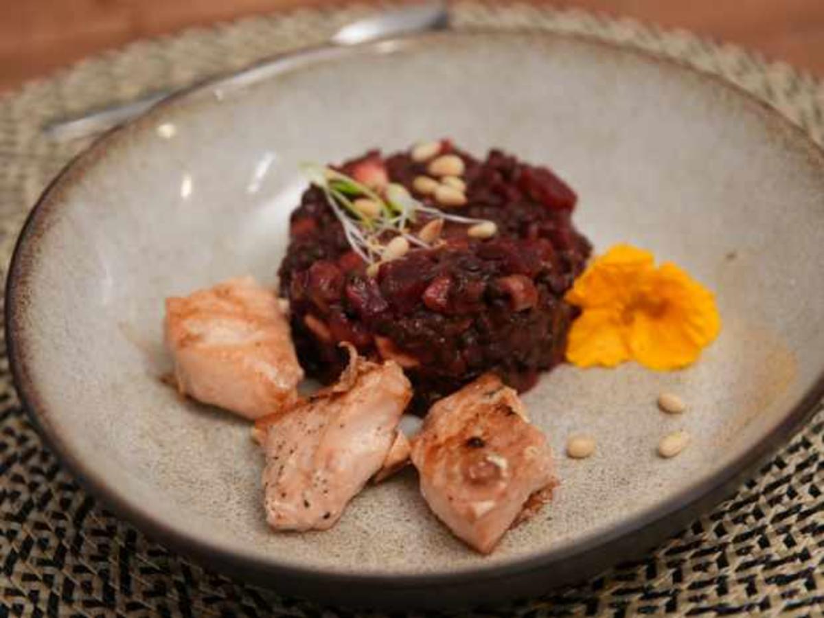 Linsen-Mango-Avocado-Rote-Bete- Salat mit Lachswürfeln - Rezept ... Linsen-Mango-Avocado-Rote-Bete- Salat mit Lachswürfeln - Rezept ...